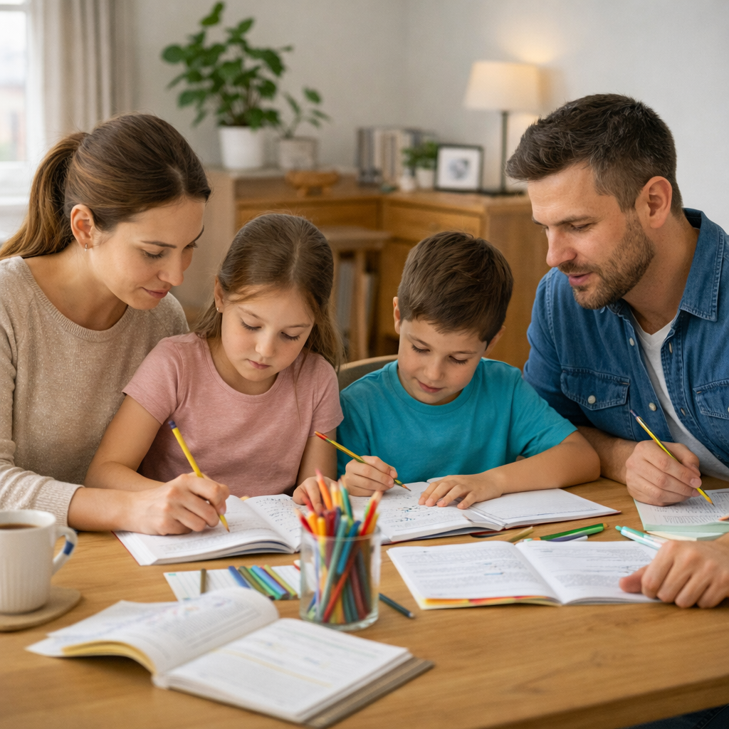 Planificación familiar semanal usando una tablet