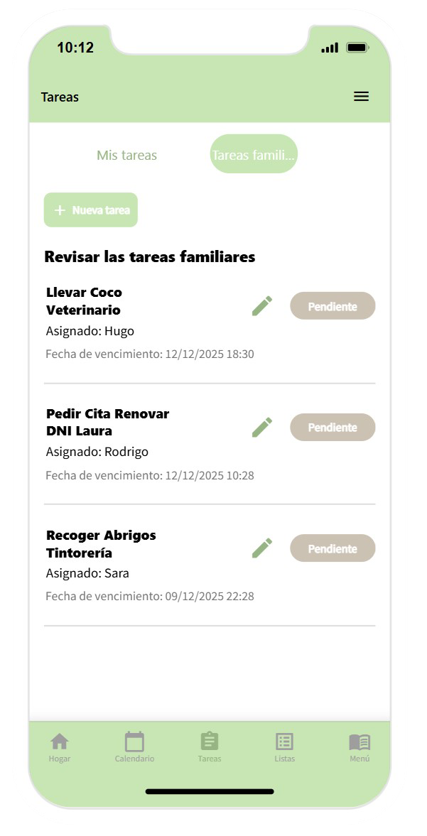Captura de Famizy - Tareas familiares